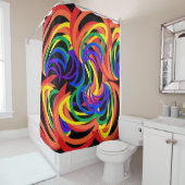 Briljante regenboogcamera met Abstract schoengordi Douchegordijn (In situ)