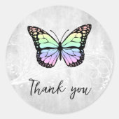 Briljante regenboogvlinder Hartelijk dank Ronde Sticker (Voorkant)