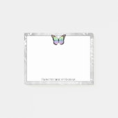 Briljante regenboogvlinderbiljetten post-it® notes (Voorkant)
