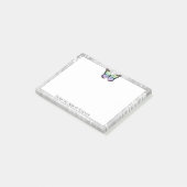 Briljante regenboogvlinderbiljetten post-it® notes (Schuin)