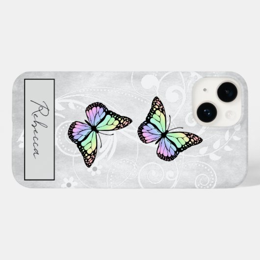 Briljante regenboogvlinders Case-Mate iPhone case (Achterkant (horizontaal))