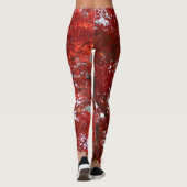 Briljante rode bladeren in de herfst op leggings (Achterkant)