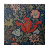 Briljante Rode Bloem Compton Keramiek Tegeltje (Voorkant)