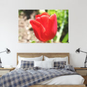 Briljante rode tulp canvas afdruk (Insitu (Slaapkamer))