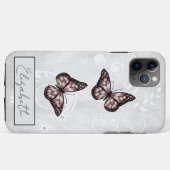 Briljante roze botervliegen Case-Mate iPhone case (Achterkant (horizontaal))
