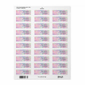 briljante roze optisch achtergrondlabels etiket (Full Sheet)