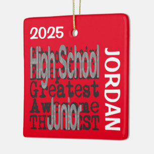 Briljante scholier op de middelbare school Aangepa Keramisch Ornament