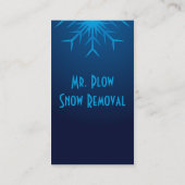 briljante sneeuwsneeuwverwijdering visitekaartje (Achterkant)