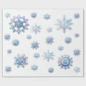 Briljante sneeuwvlok cadeaupapier (Vlak)