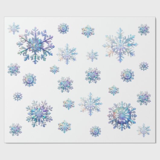 Briljante sneeuwvlok cadeaupapier (Vlak)