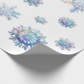 Briljante sneeuwvlok cadeaupapier (Hoek)