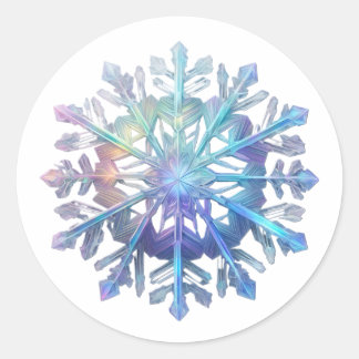 Briljante sneeuwvlok ronde sticker