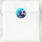 briljante ster ronde sticker (Tas)