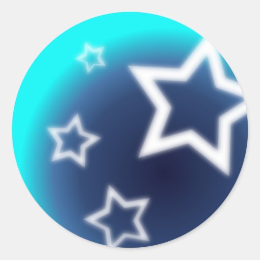 briljante ster ronde sticker (Voorkant)