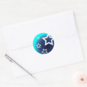 briljante ster ronde sticker (Envelop)