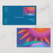 Briljante Sun Business Card-sjabloon Visitekaartje (Voorkant / Achterkant)