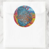 Briljante tropische vissen II Ronde Sticker (Tas)