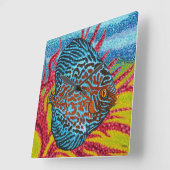 Briljante tropische vissen II Vierkante Klok (Hoek)