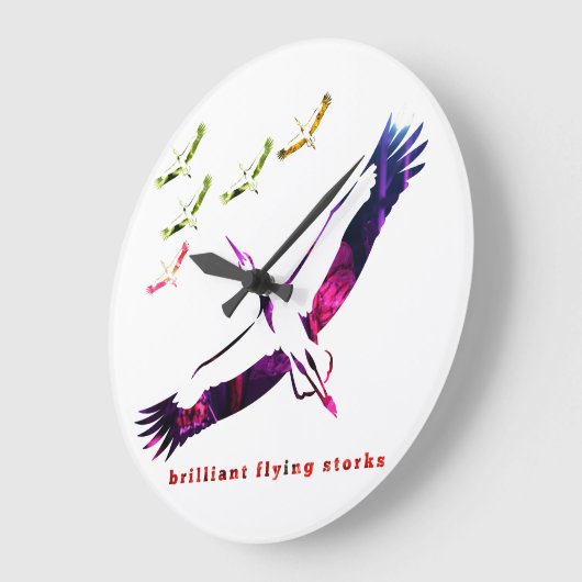 briljante vliegende ooievaars grote klok (Hoek)