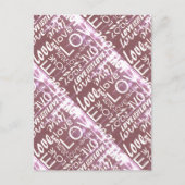 Briljante woorden van witte en roze klassieke lief briefkaart (Voorkant)