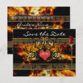 Briljante zonsondergang door de wolken Save the Da Aankondigingskaart (Voorkant / Achterkant)