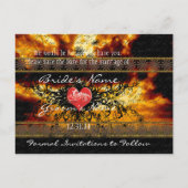 Briljante zonsondergang door de wolken Save the Da Aankondigingskaart (Achterkant)