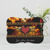 Briljante zonsondergang door het Clouds-huwelijk Kaart (Staand voorkant)