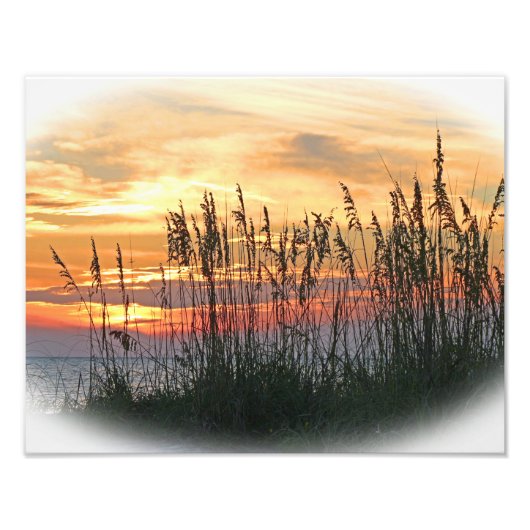 Briljante zonsondergang foto afdruk (Voorkant)