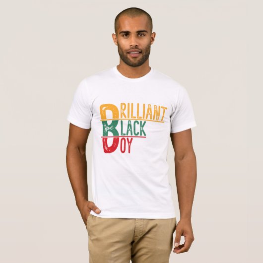 Briljante Zwarte Jongen - Black History Month T-shirt (Voorkant volledig)