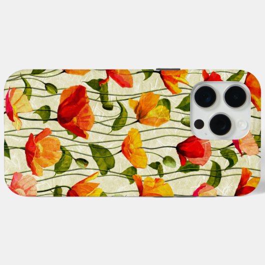 Briljantpapaver Case-Mate iPhone Case (Achterkant (horizontaal))