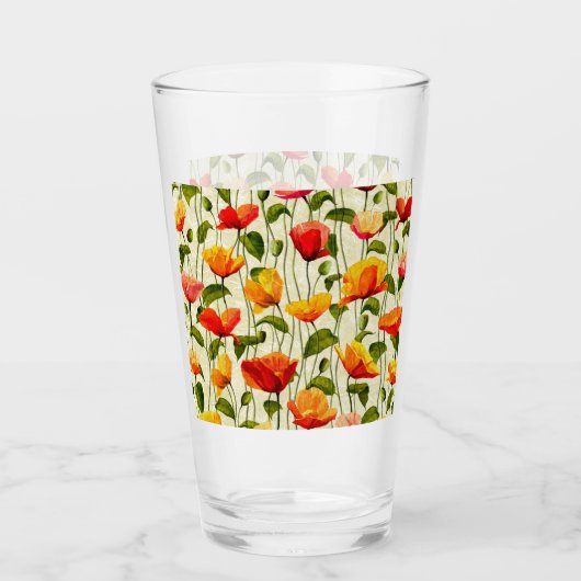 Briljantpapaver Glas (Voorkant)