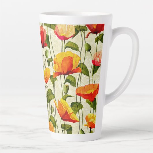 Briljantpapaver Latte Mok (Rechts)