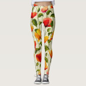 Briljantpapaver Leggings (Voorkant)
