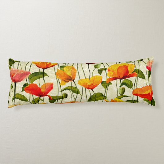 Briljantpapaver Lichaamskussen (Achterkant)