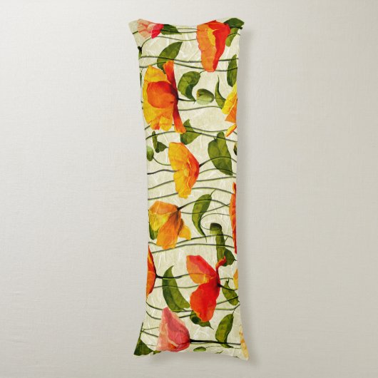 Briljantpapaver Lichaamskussen (Voorkant Verticaal)