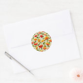 Briljantpapaver Ronde Sticker (Envelop)