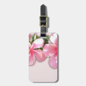 Briljantroze Hibiscus Flowers Bagagelabel (Voorkant verticaal)