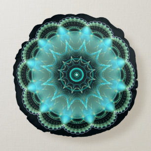 Briljantsterfractal mandala rond kussen