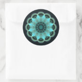 Briljantsterfractal mandala ronde sticker (Tas)