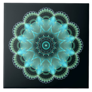 Briljantsterfractal mandala tegeltje