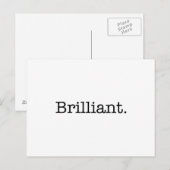 Briljantzwart-witcitaat Sjabloon Briefkaart (Voorkant / Achterkant)
