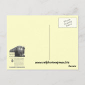 Brill Company 1926 M-1 Gas Electric Car Briefkaart (Achterkant)