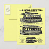 Brill Company Streetcars en Trolleys Briefkaart (Voorkant / Achterkant)