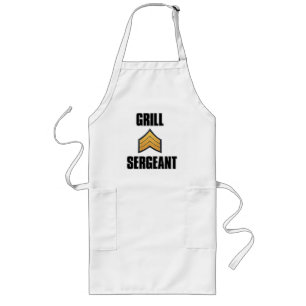 Brill sergeant grappig apron zomerkamp met grillin lang schort