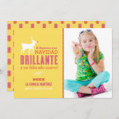 Brillante Deseos DE La Navidad Tarjeta DE La Foto Feestdagenkaart (Voorkant / Achterkant)