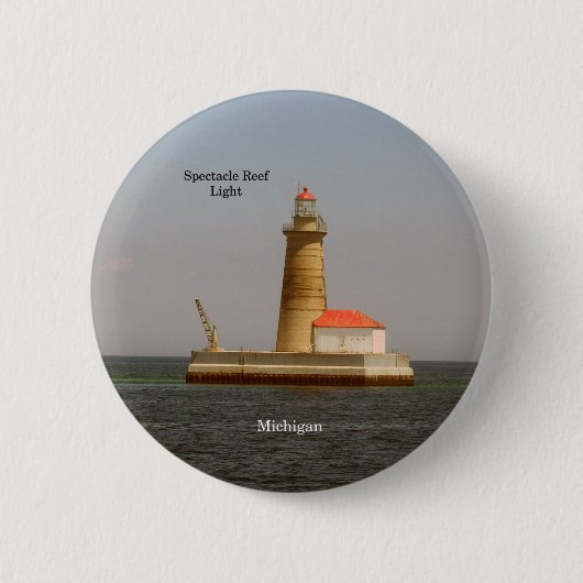 Brille reef knop Licht Ronde Button 5,7 Cm (Voorkant)
