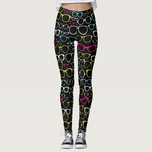 Brillen bril brillenglazen Leggings zwart (Voorkant)