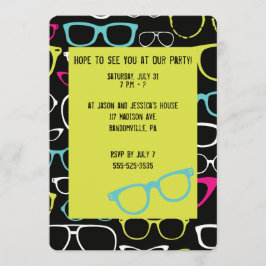 Brillen Brillen Brille Lime Green & Black Party In Kaart