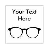 Brillen eenvoudige zakelijke rubberen stempels (Afrduk)