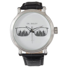  brillen en Cityscape Watch Horloge